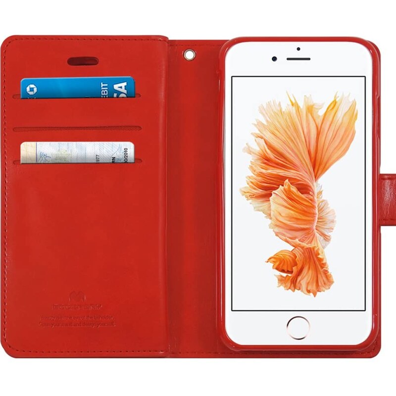 Knížkové pouzdro na iPhone 6 / 6S - Mercury, Mansoor Diary Red