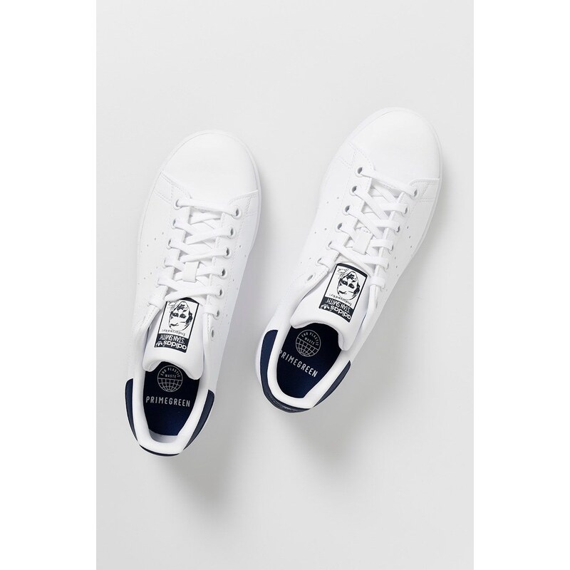 Boty adidas Originals Stan Smith bílá barva, na plochém podpatku, H68621