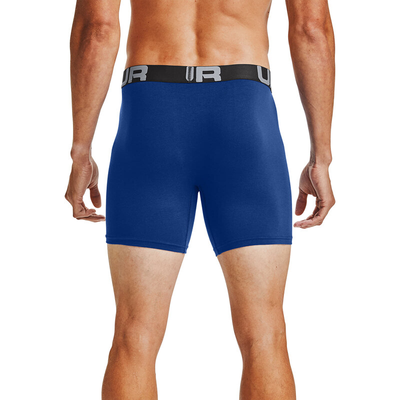 Boxerky Under Armour Charged Cotton 6In 3 Pack Blue