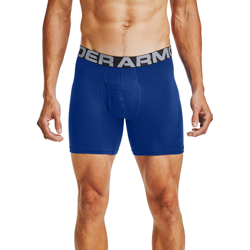 Boxerky Under Armour Charged Cotton 6In 3 Pack Blue