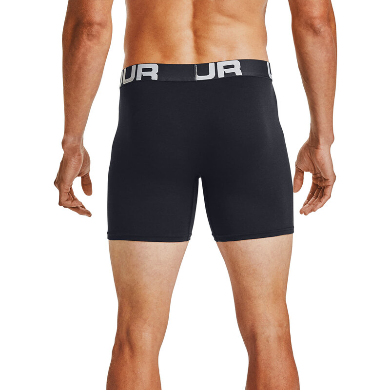 Boxerky Under Armour Charged Cotton 6In 3 Pack Black