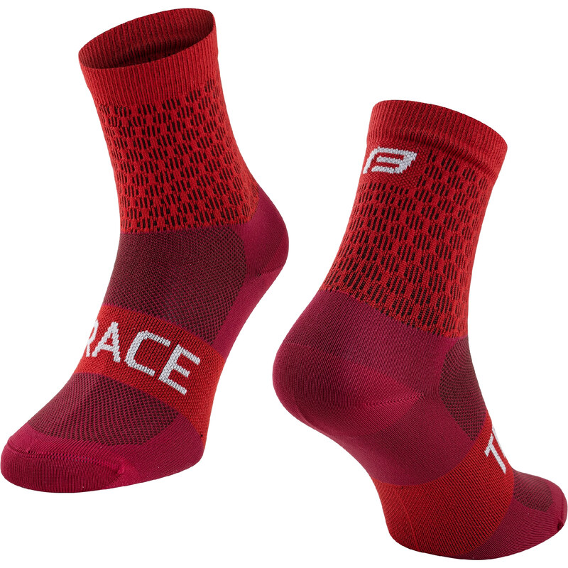 Cyklistické ponožky FORCE TRACE červené