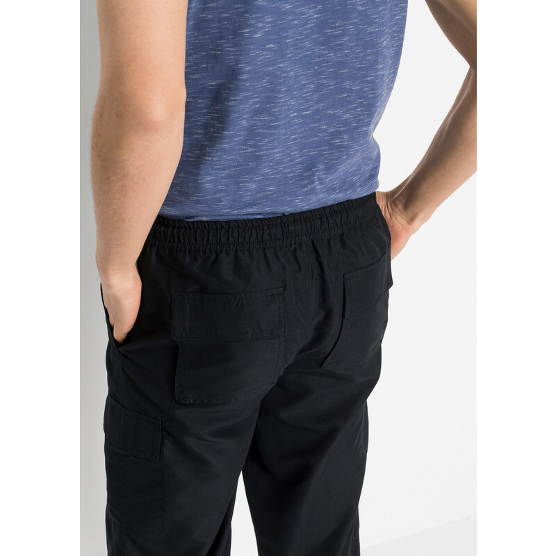bonprix 3/4 kalhoty z mikrovlákna, pohodlný střih Černá