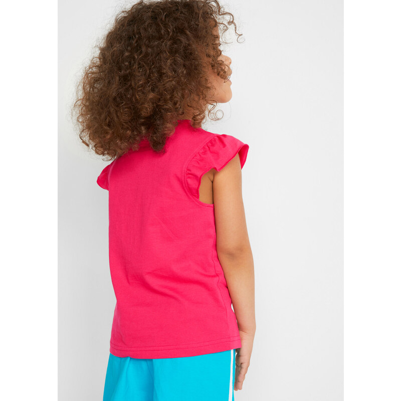 bonprix Dívčí tričko (2 ks v balení), organická bavlna Pink