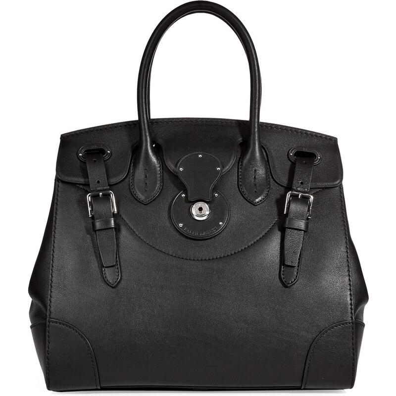 Ralph Lauren Collection Leather Soft Ricky Tote in Black