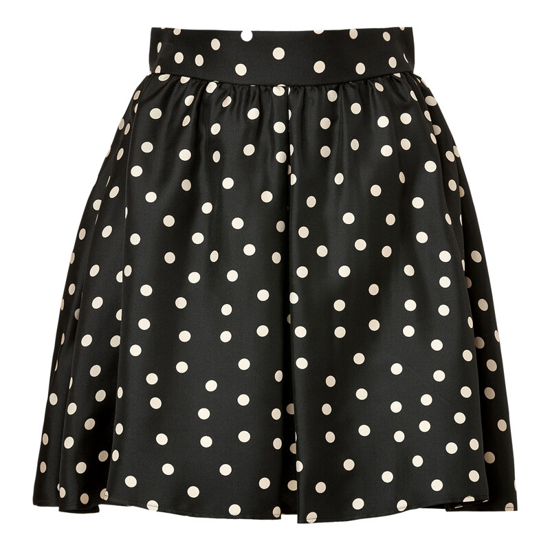 Paule Ka Silk Polka Dot Skirt