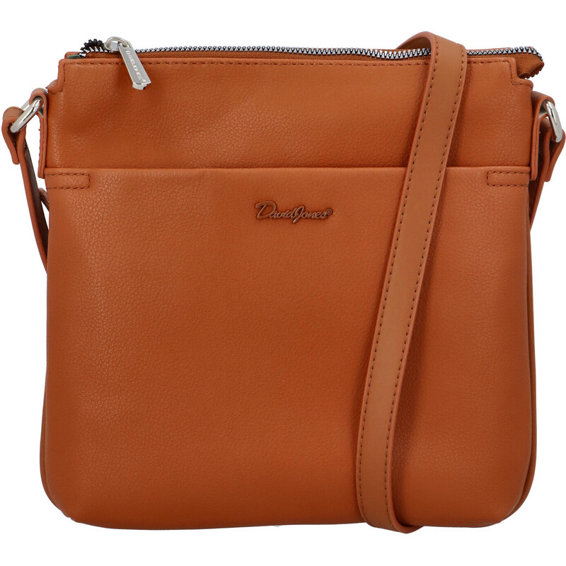 Dámská crossbody kabelka koňaková - David Jones Quali koňak