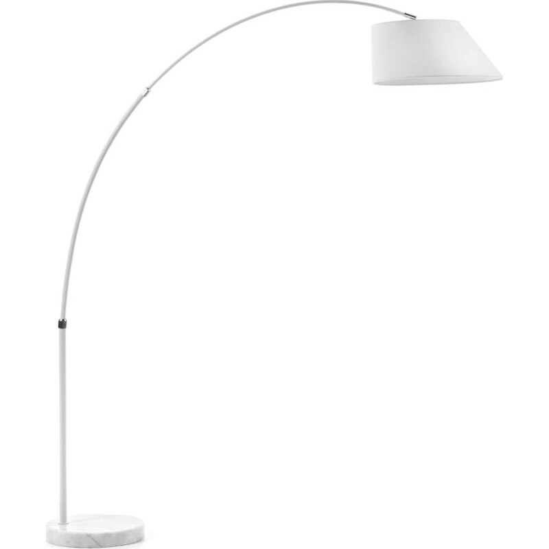 Bílá bavlněná stojací lampa Kave Home May 189-220 cm