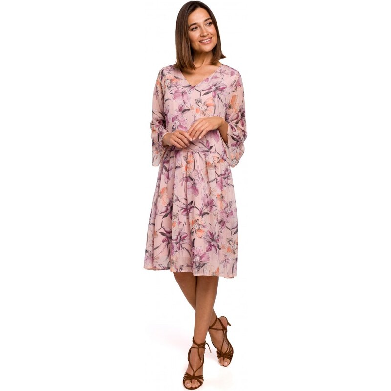 STYLOVE S214 Šifonové šaty se spadlým pasem - model 2