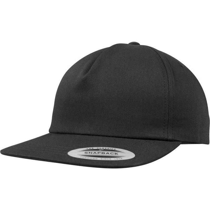 Flexfit Nestrukturovaný 5panelový Snapback černý