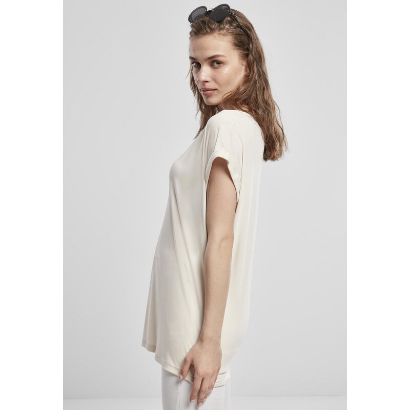UC Ladies Dámské modální tričko s prodlouženým ramenem whitesand