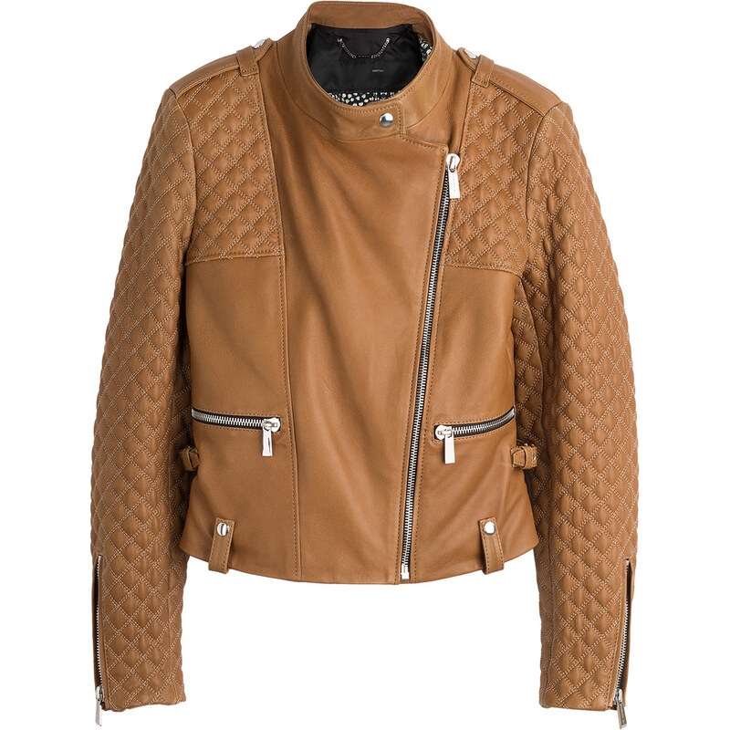 Barbara Bui Quilted Detailed Leather Biker Jacket