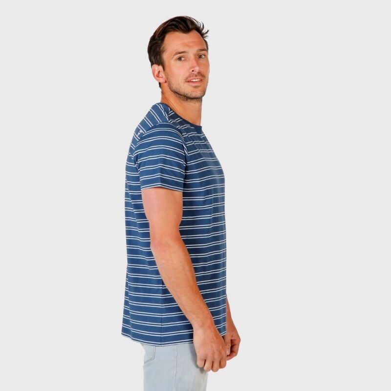 Brunotti Pánské tričko Tim-Twin-Stripe Bílá