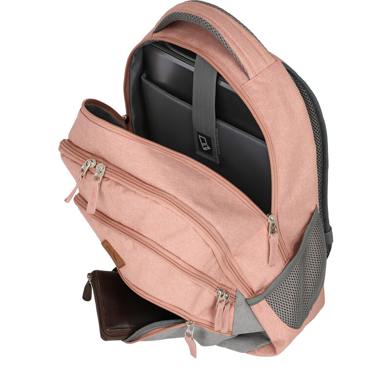 Travelite Basics Backpack Melange Rose/grey