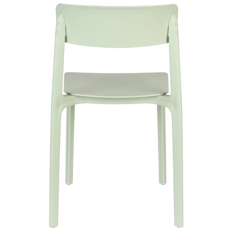 White Label Světle zelená plastová jídelní židle WLL CLIVE