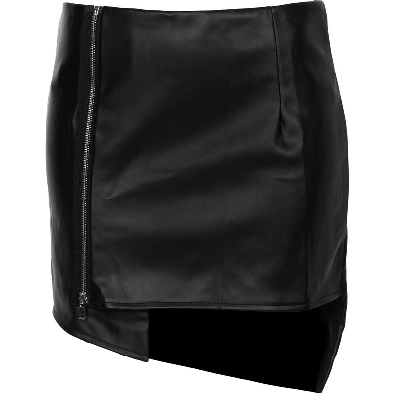 Topshop **Faux Leather Wrap Skirt by Goldie