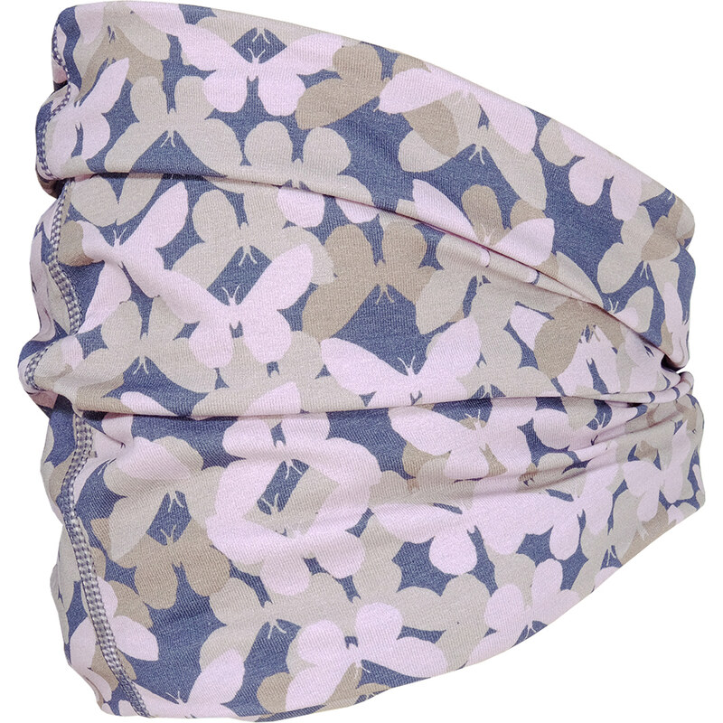 Maximo Dětský nákrčník multifunkční šátek růžový Motýlek