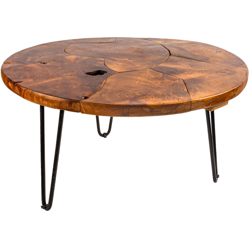 Moebel Living Masivní teakový konferenční stolek Amina 70 cm