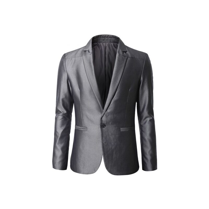 Dablju: Extravagantní pánské sako šedé BJ02-GRAY