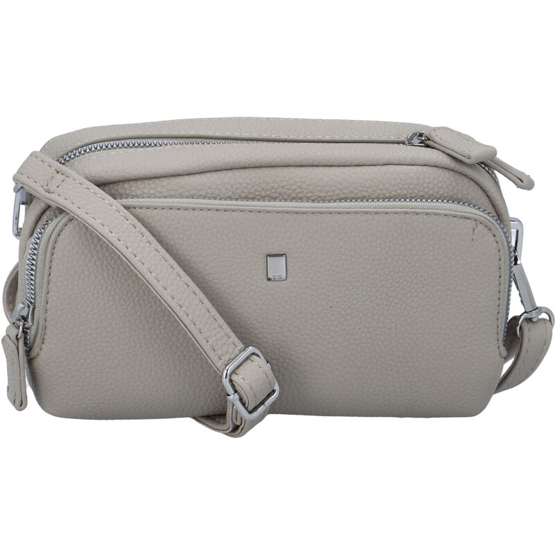 BELLA BELLY Prostorná koženková crossbody Danny, šedá