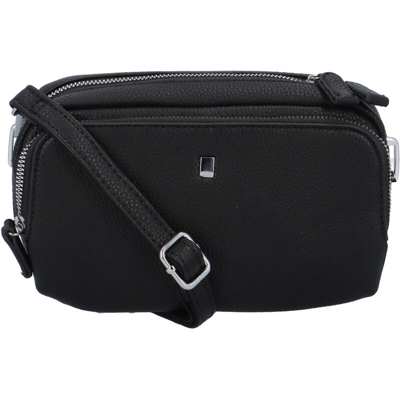 BELLA BELLY Prostorná koženková crossbody Danny, černá