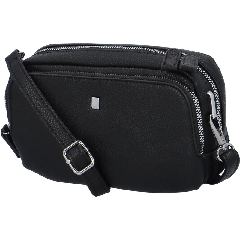 BELLA BELLY Prostorná koženková crossbody Danny, černá