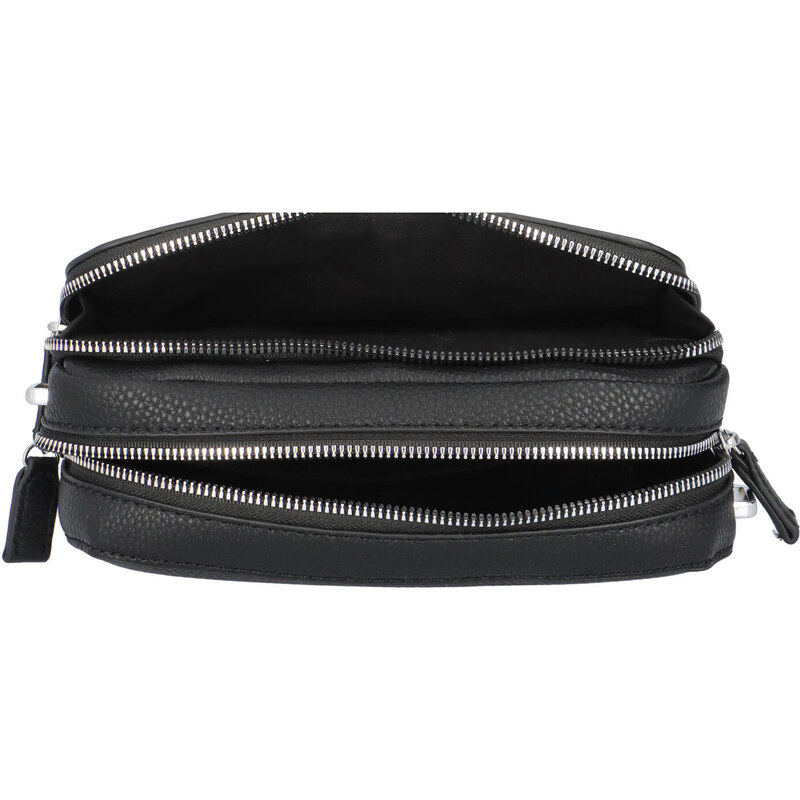 BELLA BELLY Prostorná koženková crossbody Danny, černá