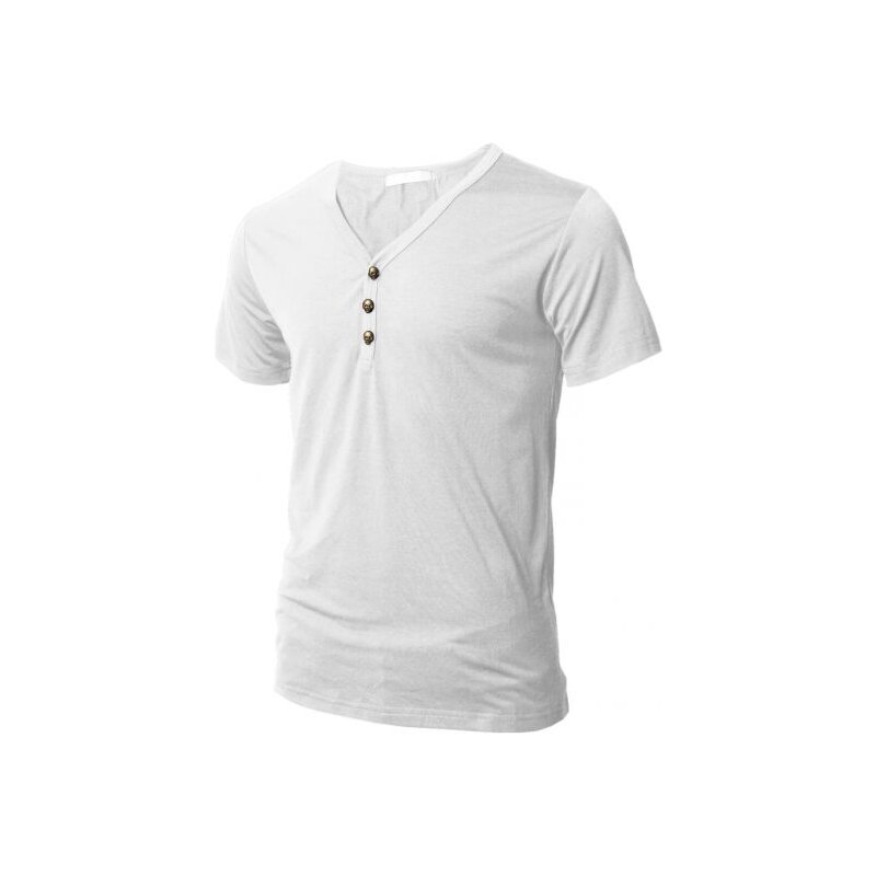 Dablju: Luxusní pánské tričko lebky bílé DT08-WHITE