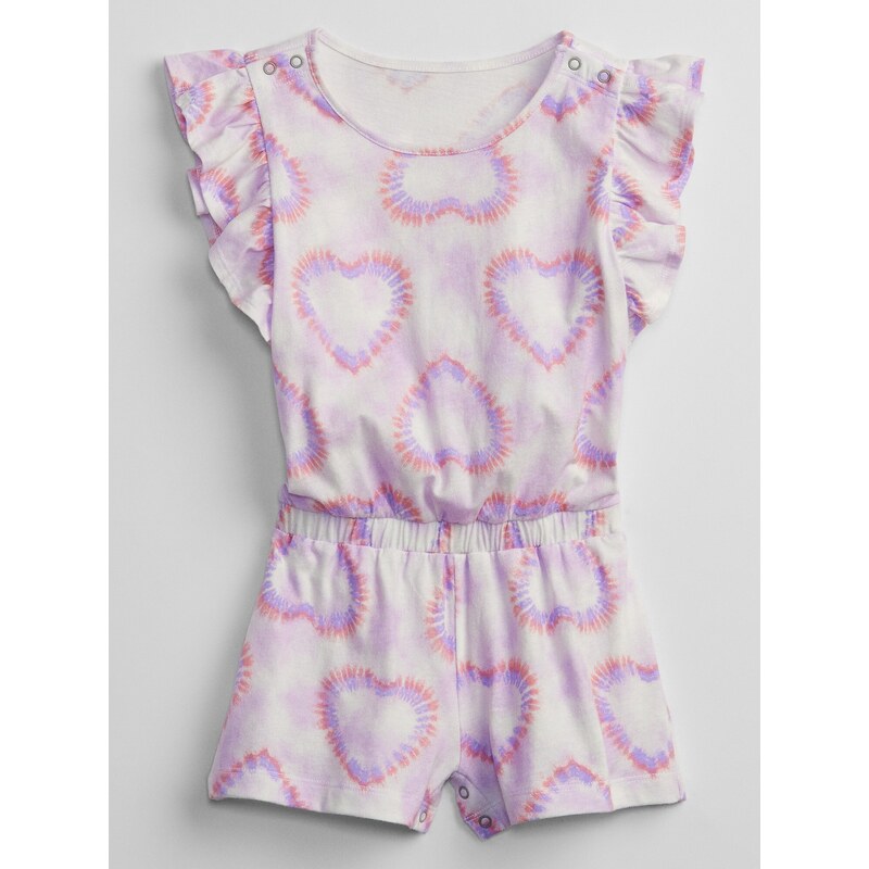 GAP Dětský overal ruffle romper - Holky