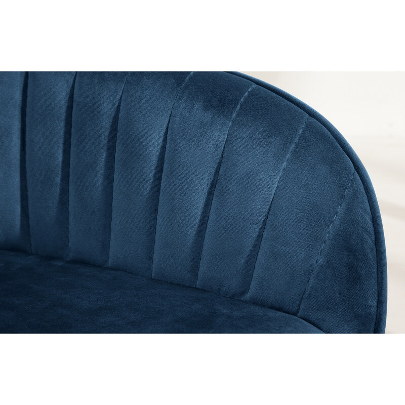 Moebel Living Modrá sametová jídelní židle Sige