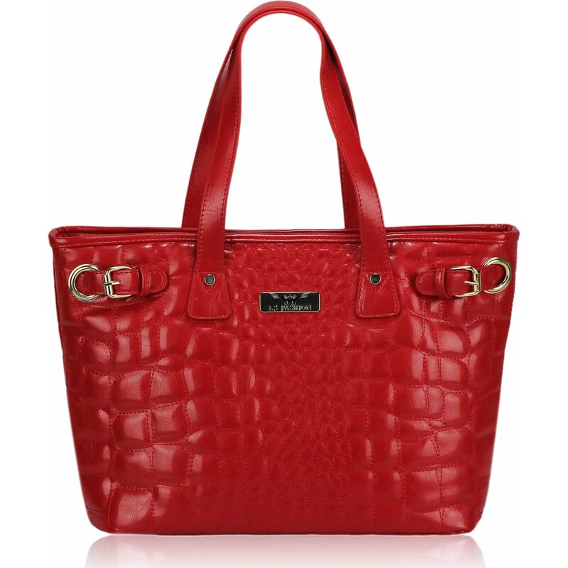 Červená kabelka LS fashion LS00277 červená