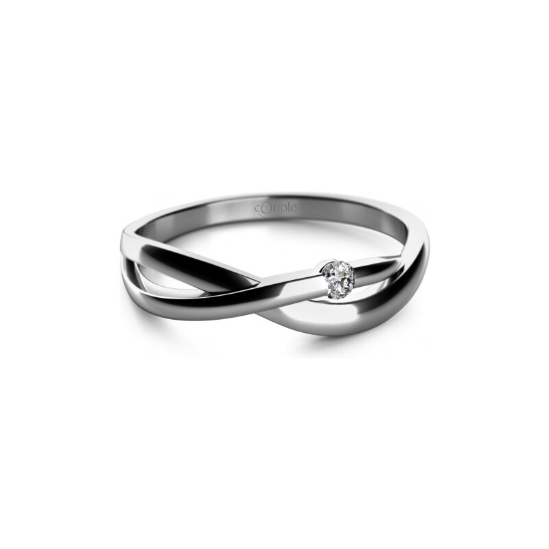 Couple, Zásnubní prsten Odette v bílém zlatě, vel. 55, prům. 17.5 mm, 115487090