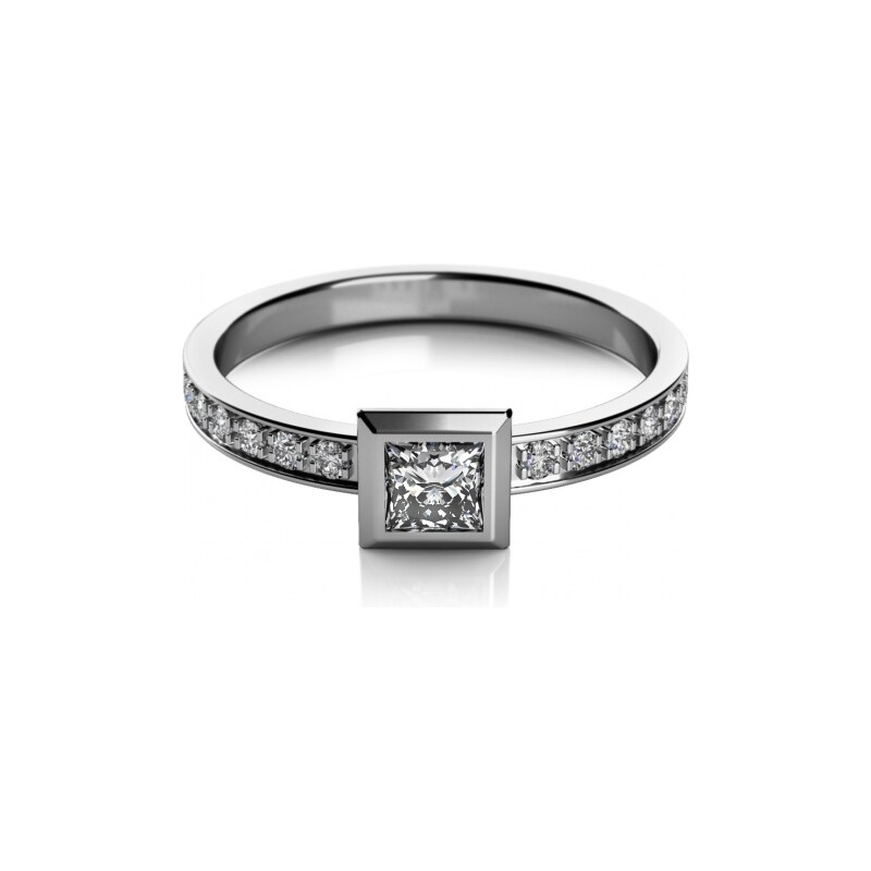 Couple, Zajímavý prsten Debbie z bílého zlata, vel. 54, prům. 17.2 mm, 113737861