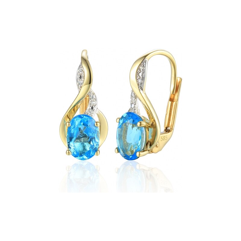Gems, Podmanivé náušnice Allegra, kombinované zlato s brilianty a 115131724