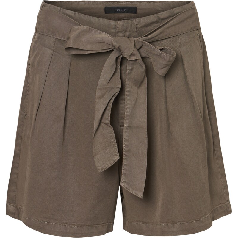 VERO MODA Kalhoty se sklady v pase Mia khaki