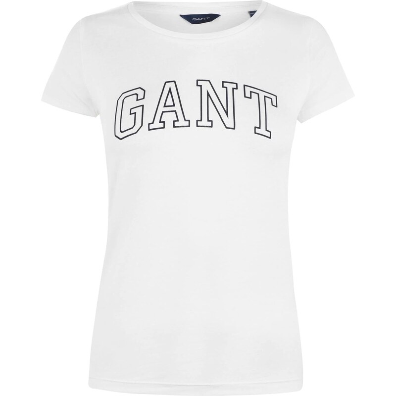 Dámské triko Gant Logo TS Bílé - GLAMI.cz
