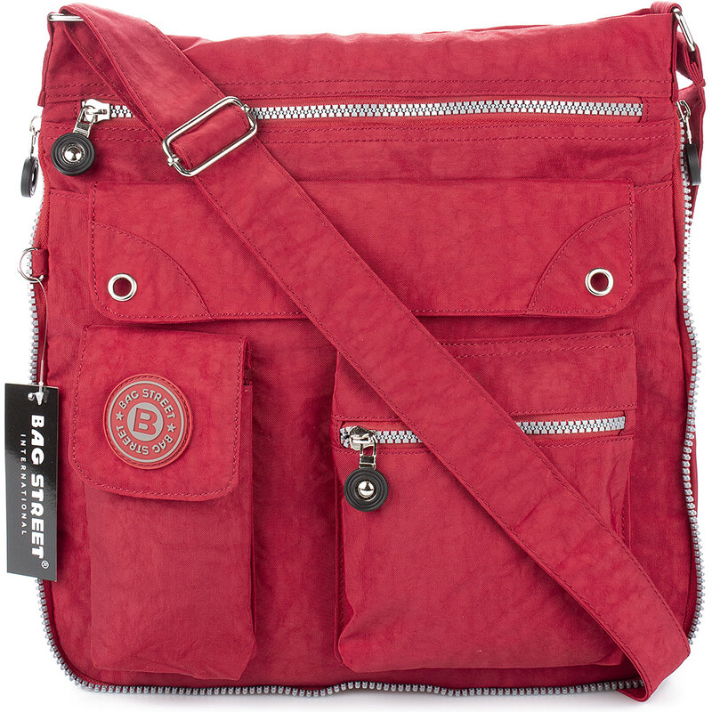 Bag Street Lehká volnočasová kabelka přes rameno červená 2221 59936310