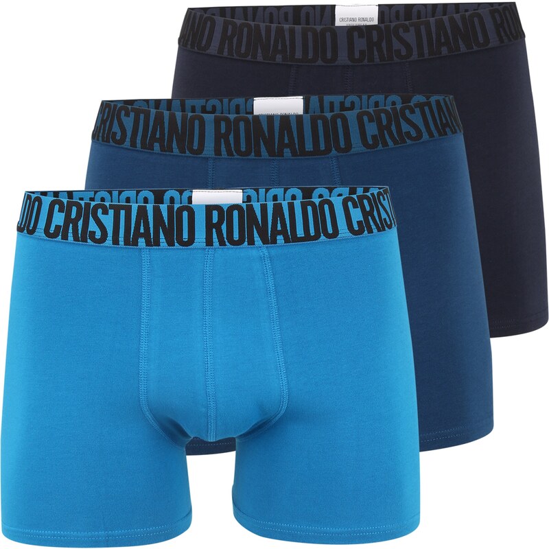 CR7 - Cristiano Ronaldo Boxerky noční modrá / nebeská modř / tmavě modrá / černá