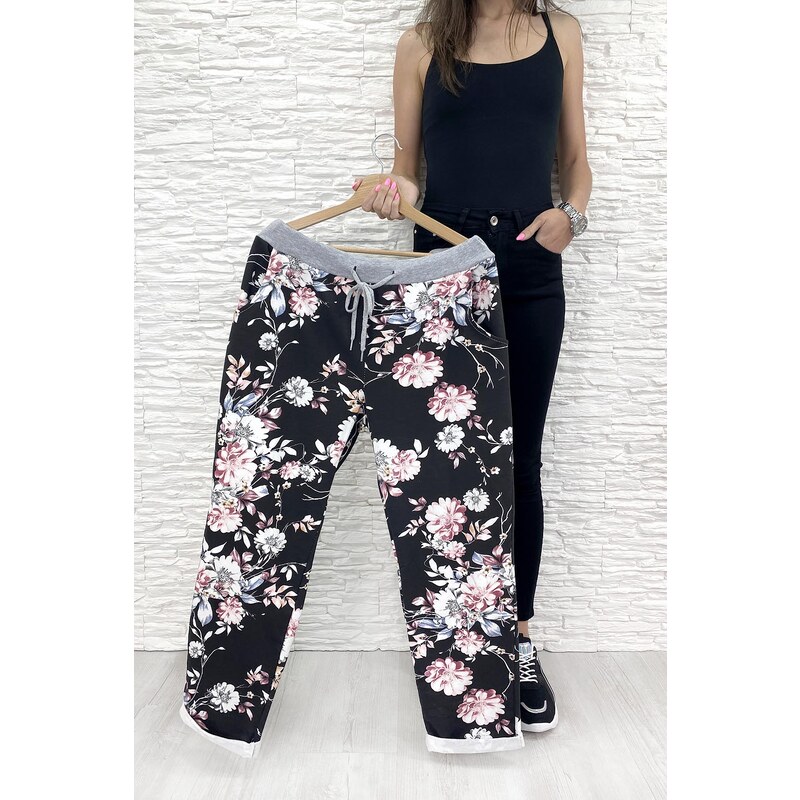 Novi fashion Květované letní kalhoty 3292B