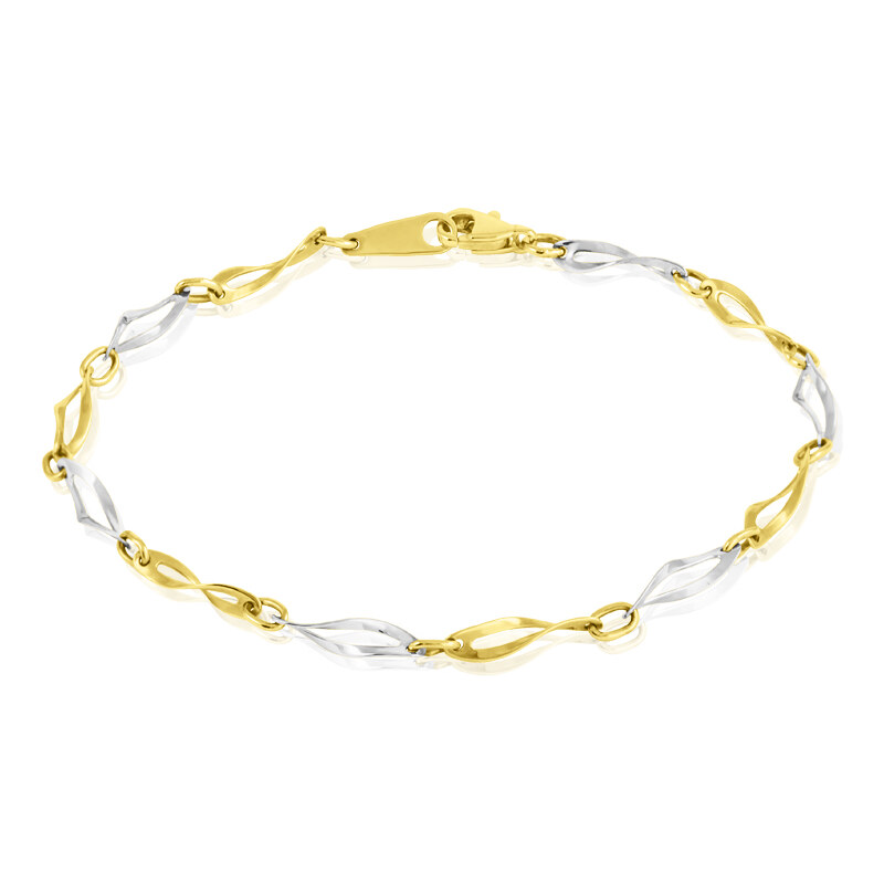 GEMMAX Jewelry Zlatý prořezávaný náramek délka 19 cm GLBCN-19-68711