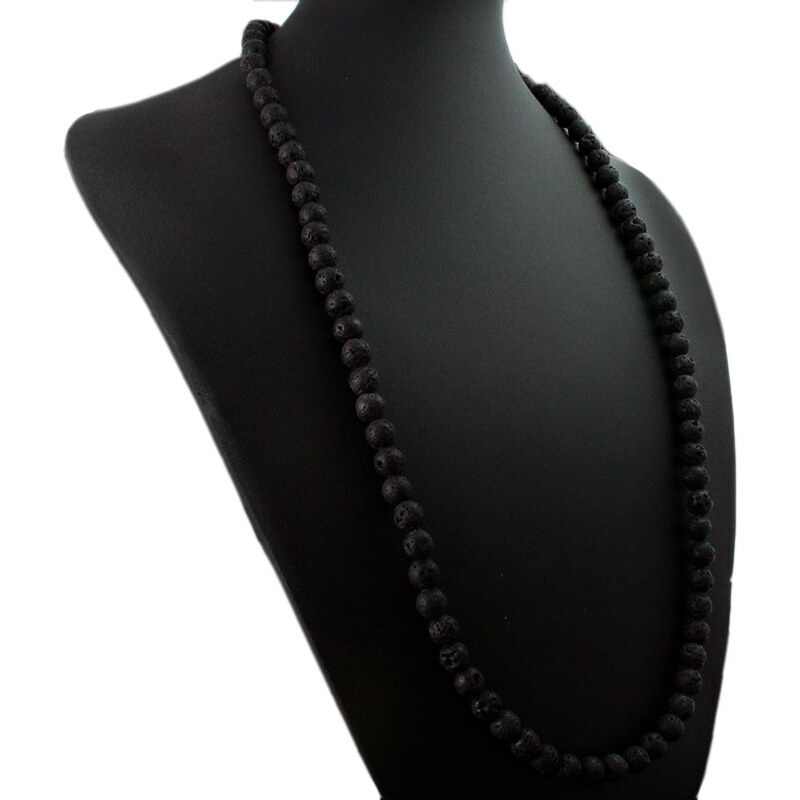 BM Jewellery Řetízek 73 x 0,9 cm z lávových korálků S11098120