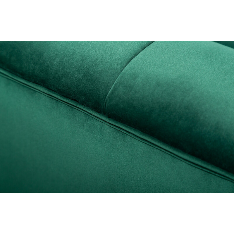 Moebel Living Smaragdově zelená sametová třímístná pohovka Nesie 225 cm
