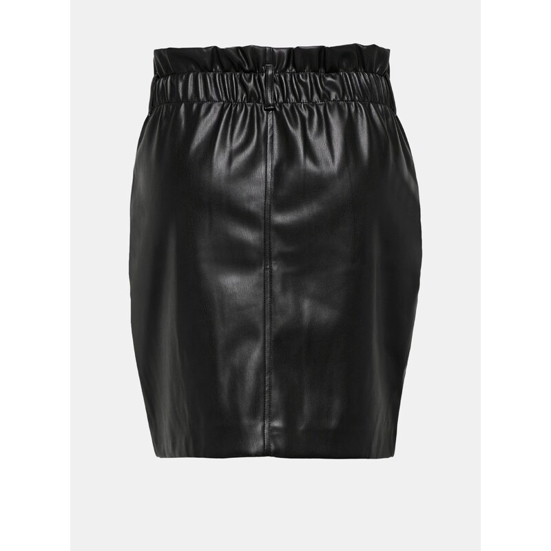 Černá dámská koženková mini sukně ONLY Maiya - Dámské