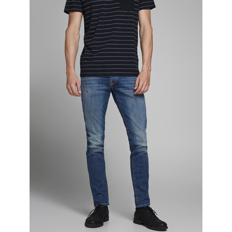 Modré slim fit džíny Jack & Jones Glenn - Pánské