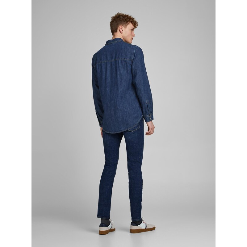 Modré slim fit džíny Jack & Jones Glenn - Pánské