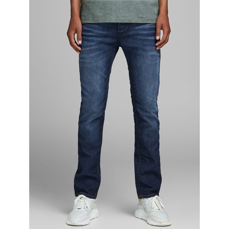 Tmavě modré slim fit džíny Jack & Jones Tim - Pánské