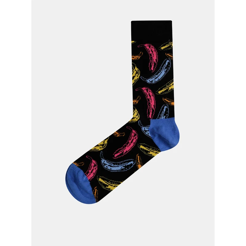 Černé vzorované ponožky Happy Socks Andy Warhol Banana - GLAMI.cz