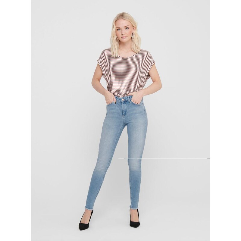 Modré skinny fit zkrácené džíny ONLY Blush - Dámské