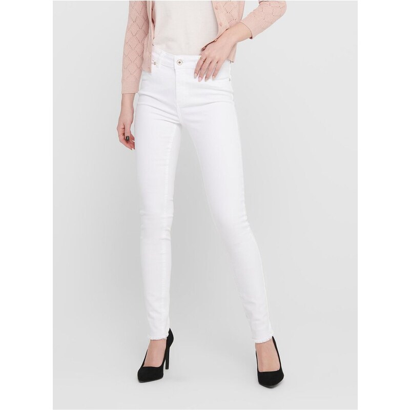 Bílé skinny fit džíny ONLY Blush