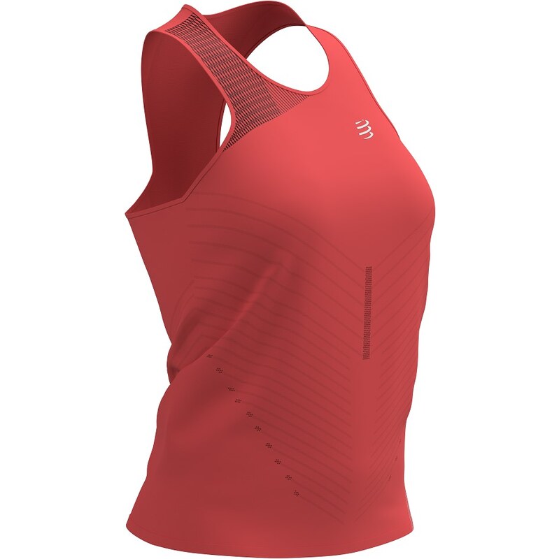 Běžecké tílko Compressport PERFORMANCE SINGLE - korálové